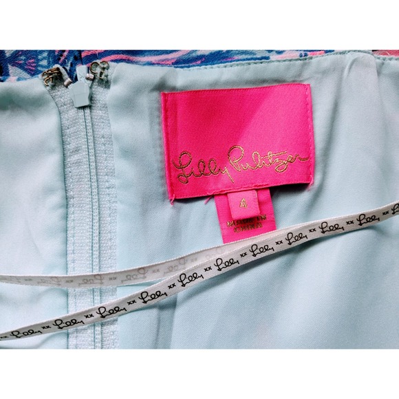 Lilly Pulitzer Sz 4 SAHAR Shorts Romper in Whisper Blue - Picture 8 of 10